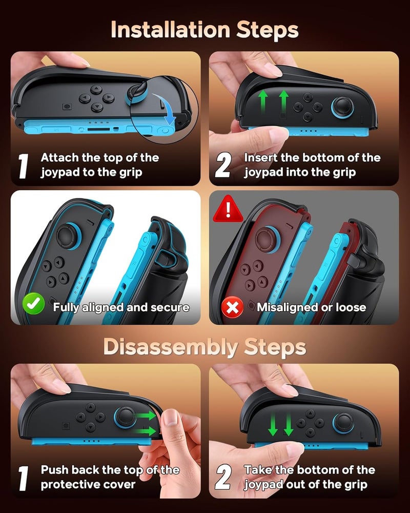 FYOUNG Switch 2 Protective Case with Kickstand, Dockable Hard PC Shell for Nintendo Switch 2 Console 2025, Full Protection Accessories,Shockproof, Soft TPU Ergonomic Grip for Joycon - Image 2